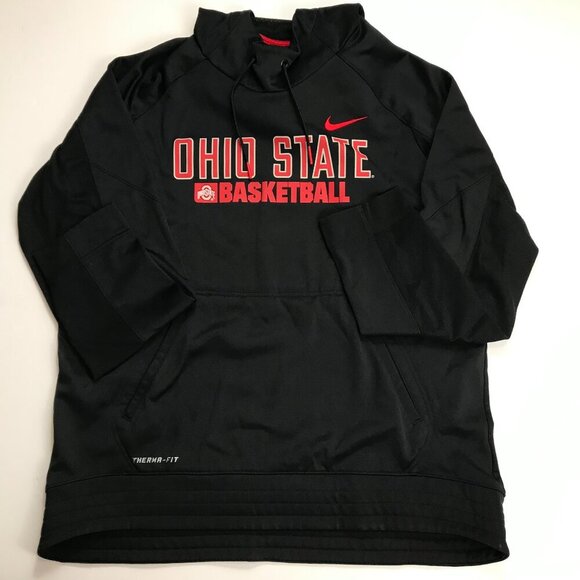 Nike Ohio State Basketball Therma-Fit Men Large Black & Red Hoodie Pullover - Picture 2 of 10